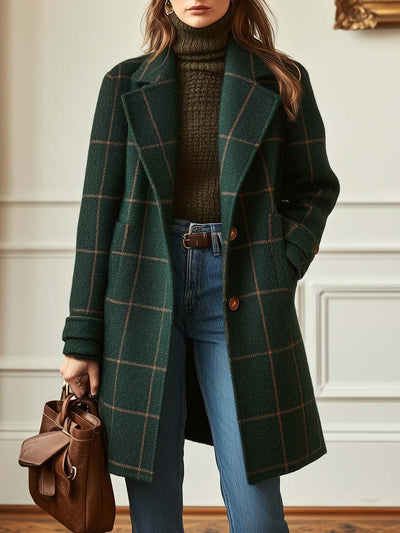 Elena | Classic Checked Coat